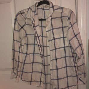 Button-down plaid shirt